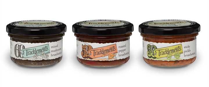 Pots of delicious Bruschettini from Tracklements