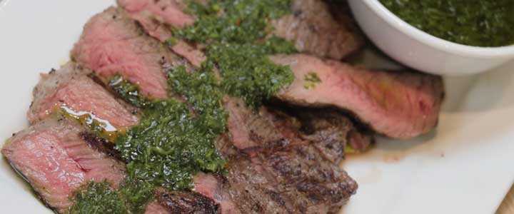 Perfect BBQ Steak with Chimichurri Sauce